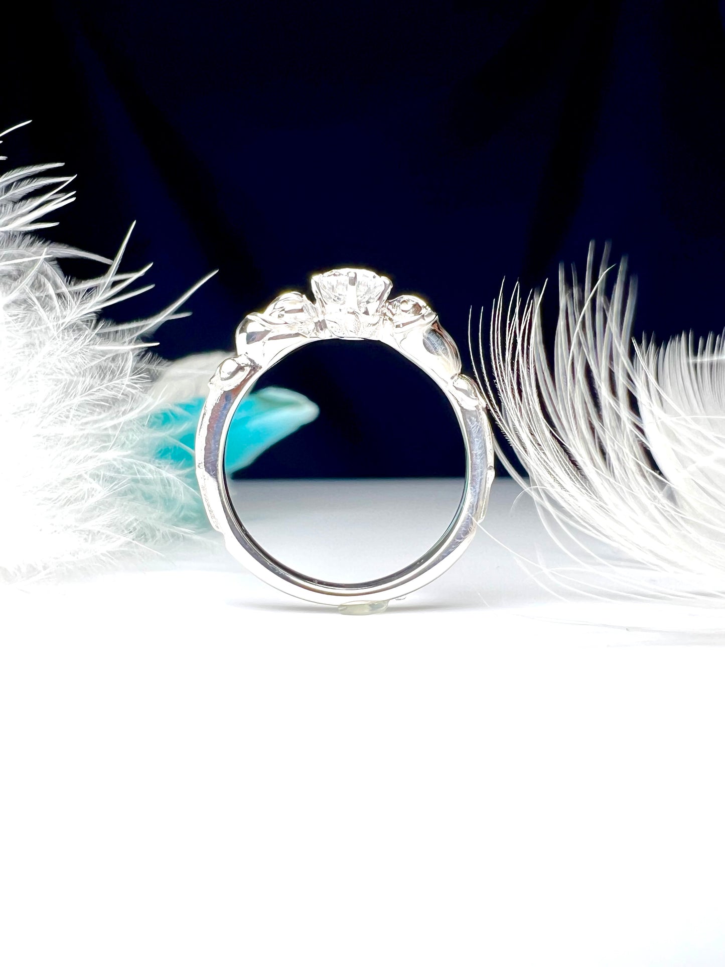 Pt900ローズ・リング(ダイヤモンド)〜Rose Ring〜