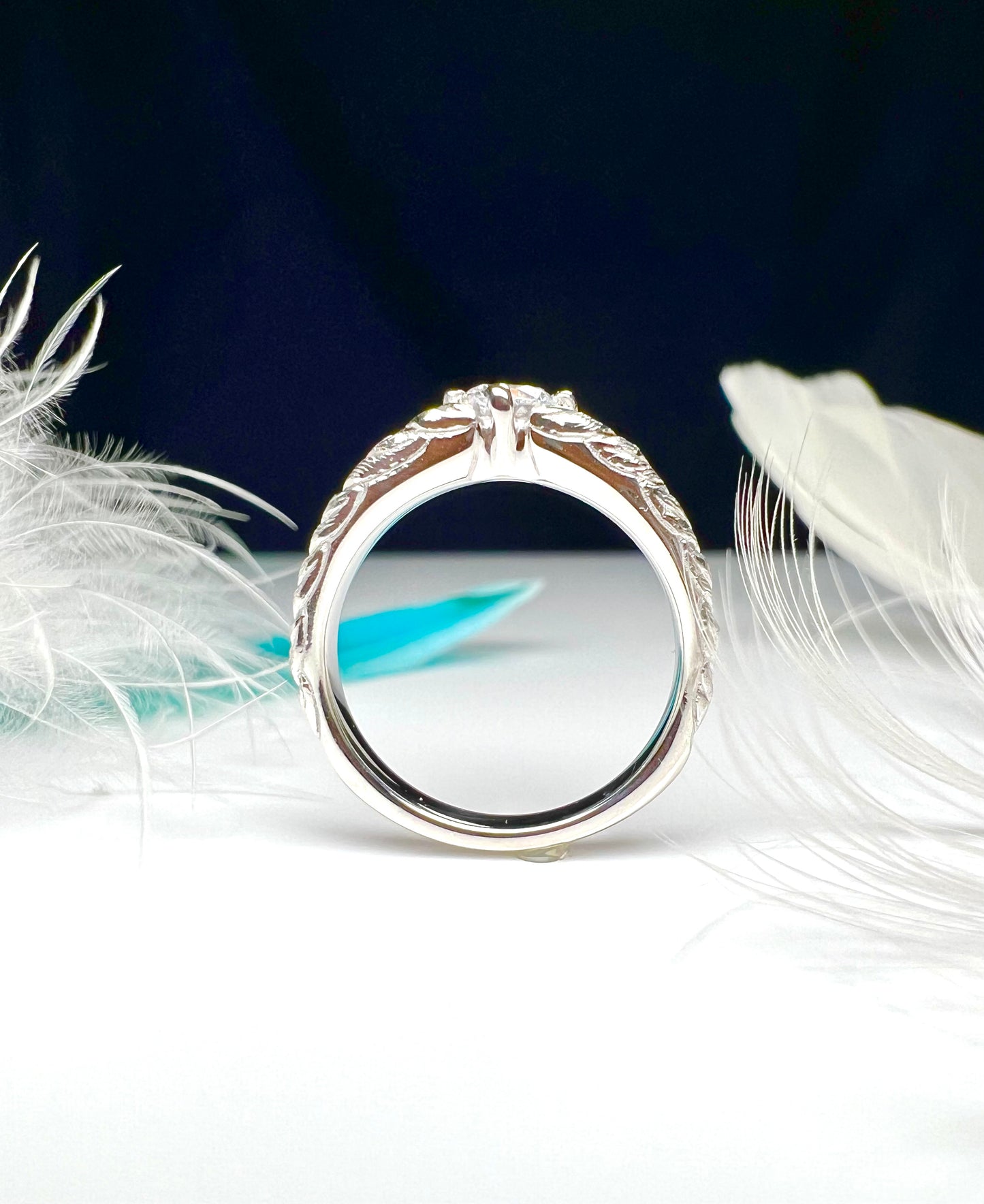 Pt900月桂樹・リング(ダイヤモンド)〜Laurel Ring〜
