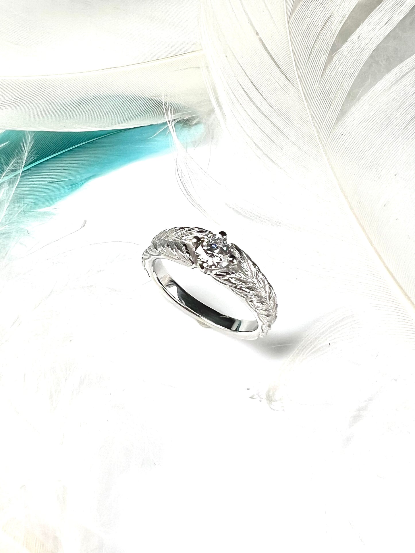 Pt900月桂樹・リング(ダイヤモンド)〜Laurel Ring〜