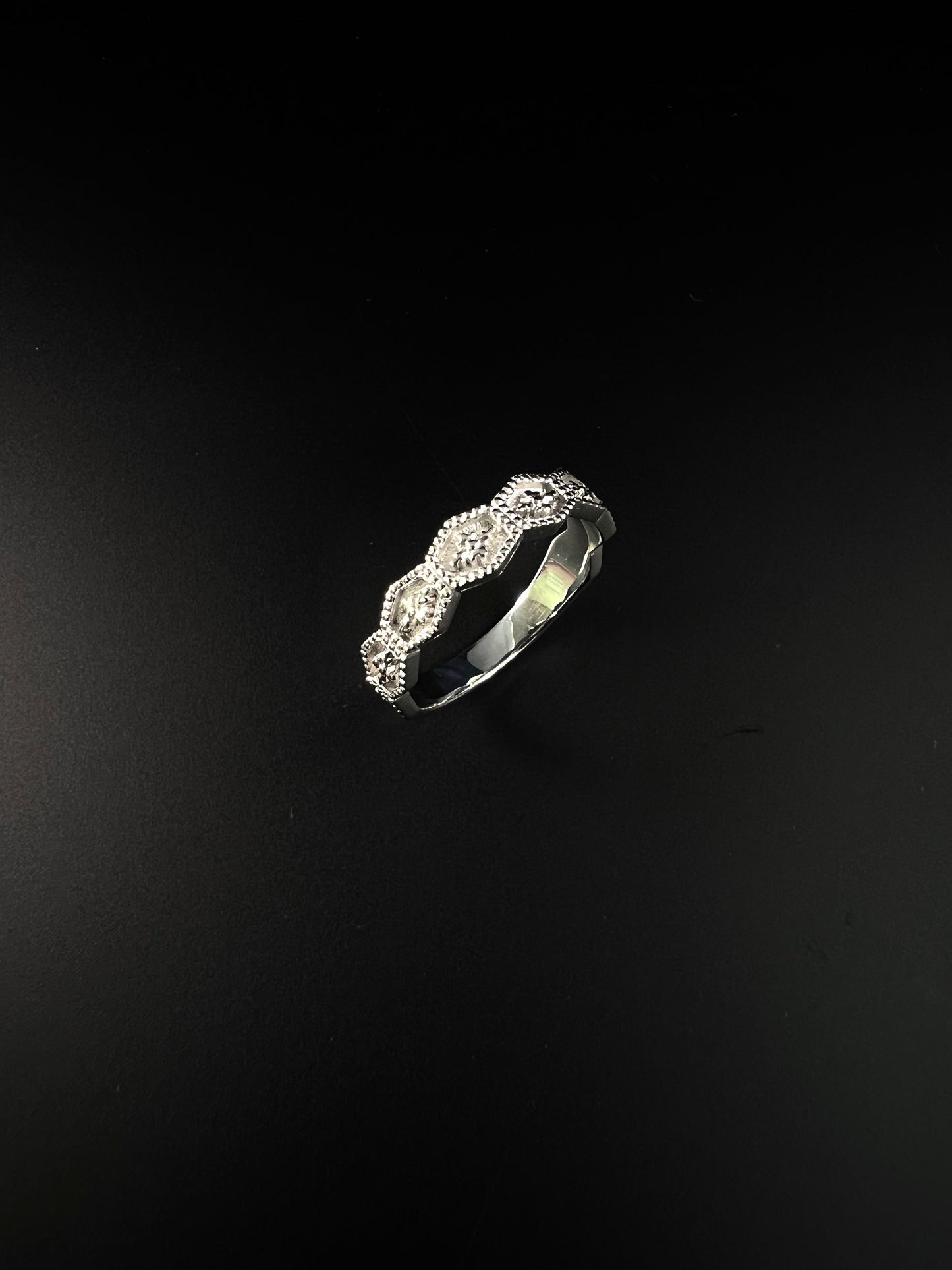 Pt900亀甲花菱リング(メンズ)