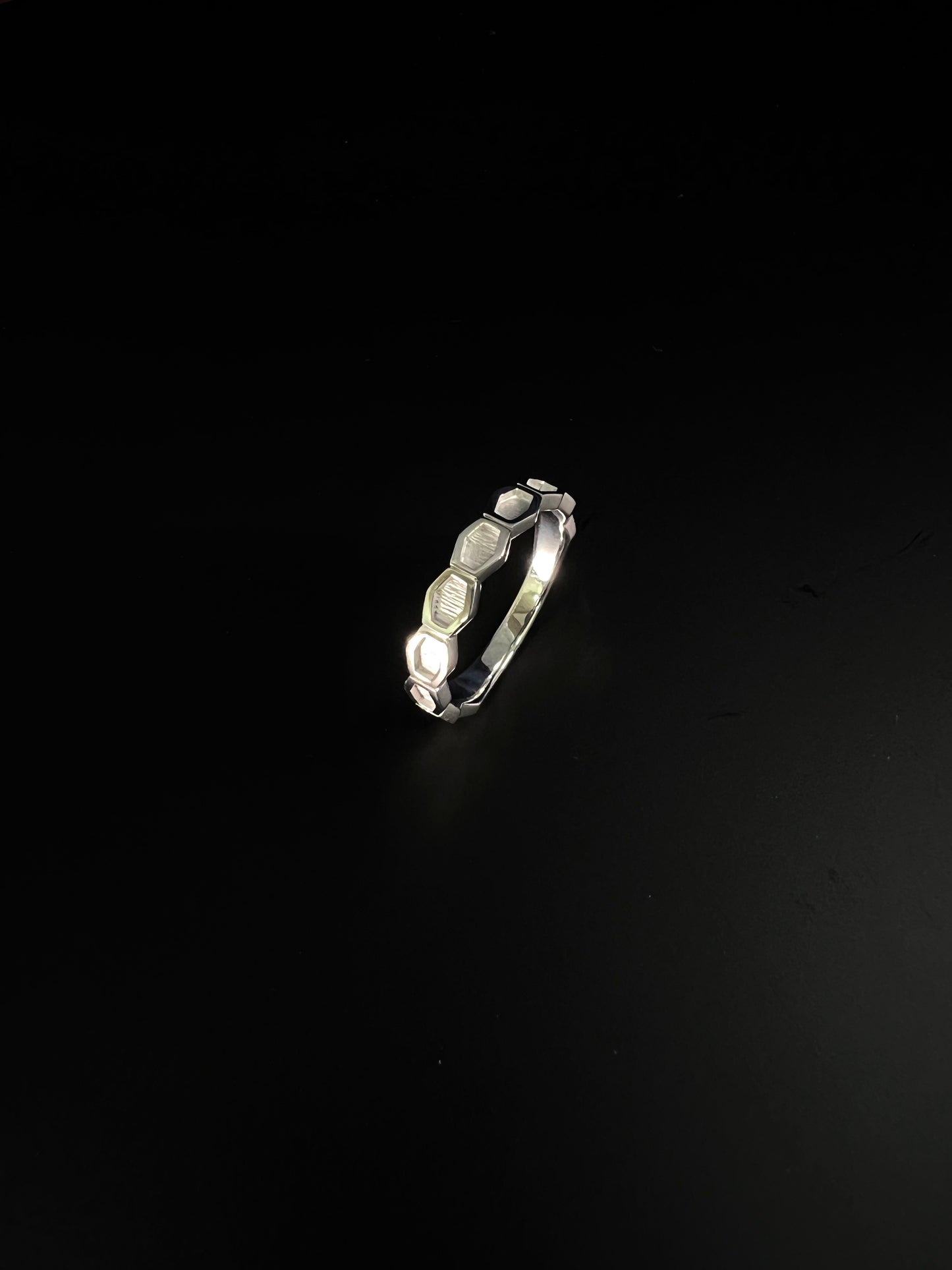Pt900亀甲リング(メンズ)