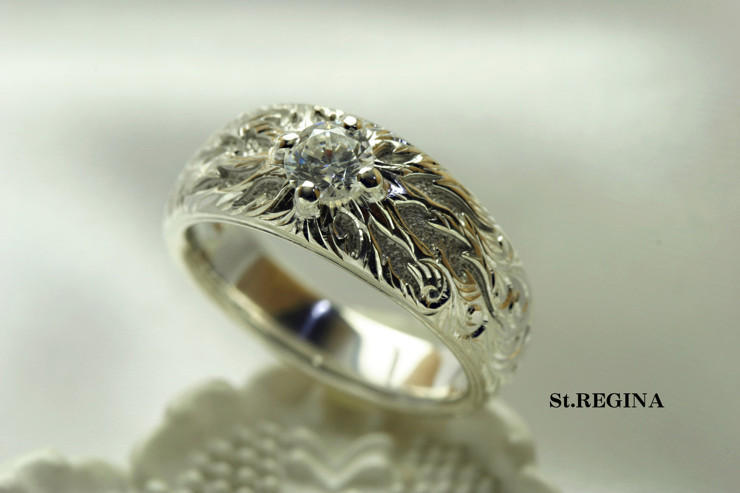 Pt900ダイアモンド炎Ring