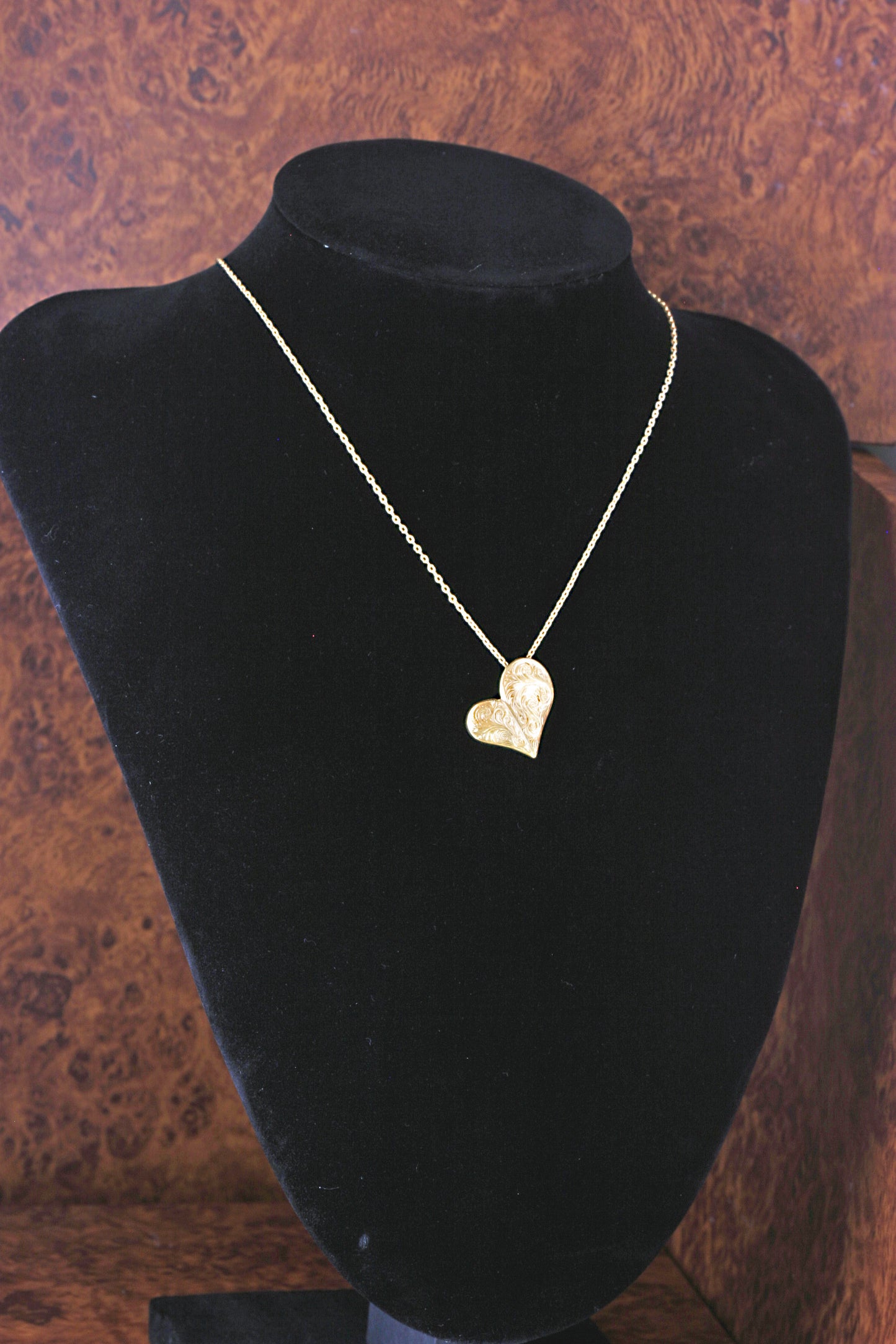 Pt900ラヴハート・エングレーブPendant