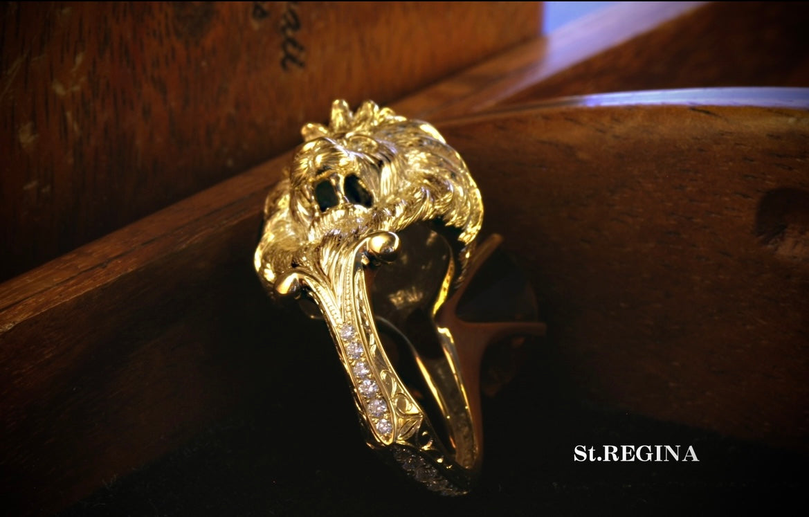 K18ライオンRing(シトリン)