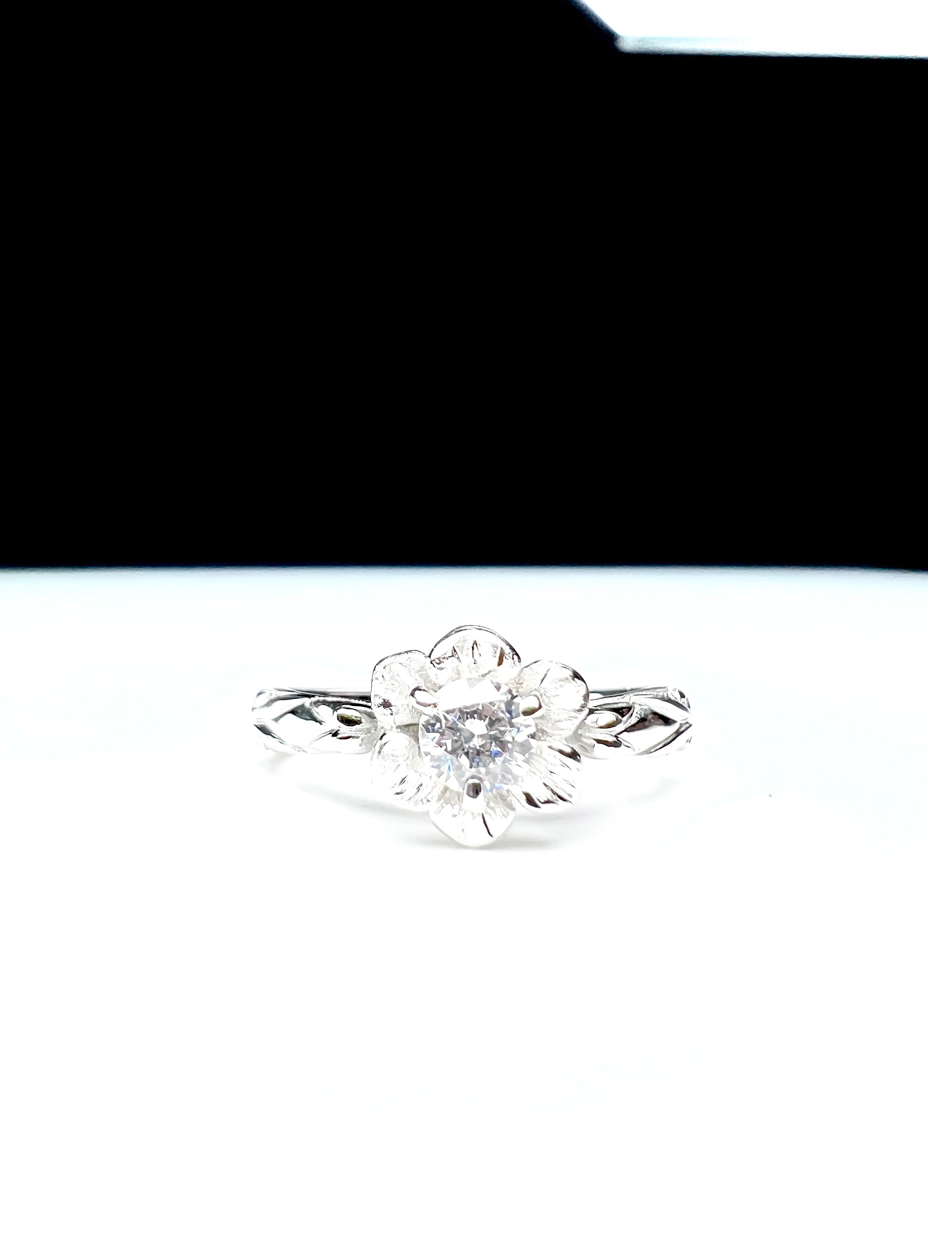リング・指輪 7号 花 フラワー 花 フラワー Pt900プラチナ ダイヤモンド 1.05ct