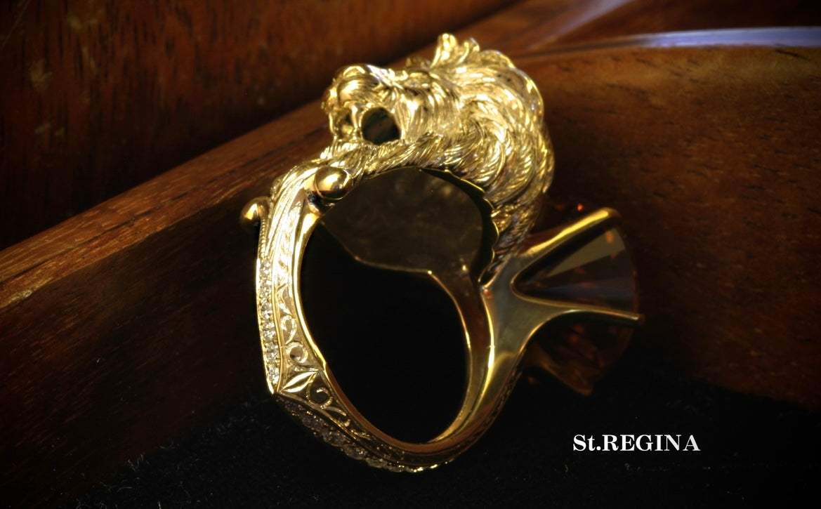 K18ライオンRing(シトリン)