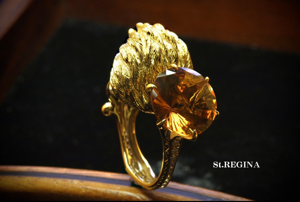 K18ライオンRing(シトリン)